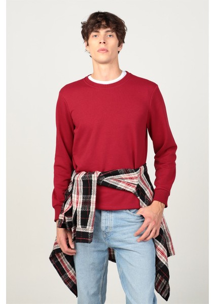 Bisiklet Yaka Basıc Unisex Sweatshirt