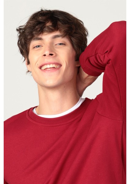 Bisiklet Yaka Basıc Unisex Sweatshirt