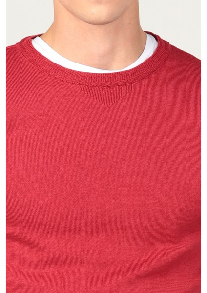 Slim Fit Dar Kesim Bisiklet Yaka Erkek Kazak modelleri