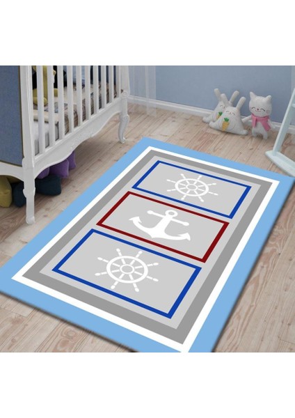 Pvc Kaymaz Taban Makinede Yıkanabilir Çocuk Odası Halısı I-JR-114