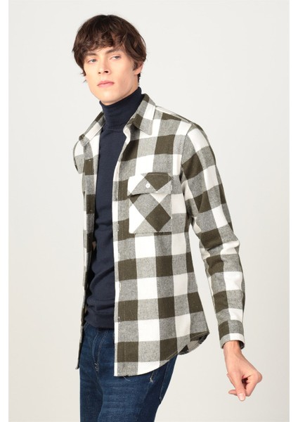 Slim Fit Kışlık Oduncu Dama Desen Erkek Gömlek fiyatları