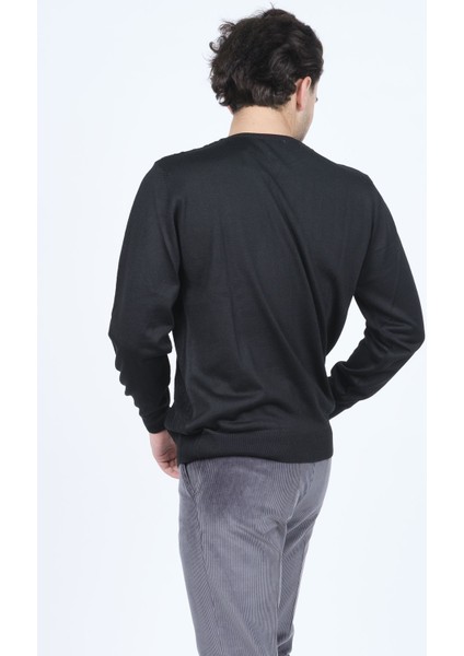 Erkek Bisiklet Yaka Yün Kazak 6091895 Siyah indirimleri