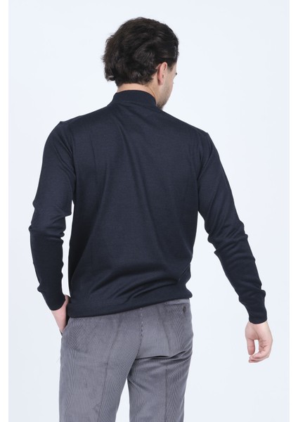 Erkek Yarım Balıkçı Triko Yün Kazak 4533120 Lacivert fırsatları