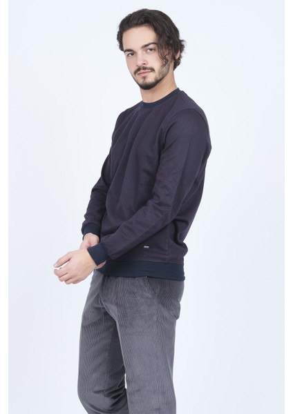 Erkek Desenli Bisiklet Yaka Triko Sweat 6782270 Bordo fırsatları