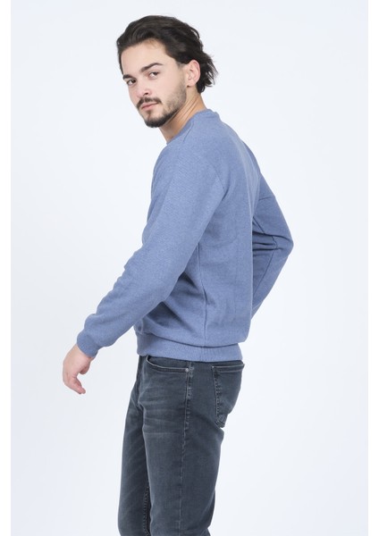 Erkek Bisiklet Yaka Sweatshirt 6240101 Indigo