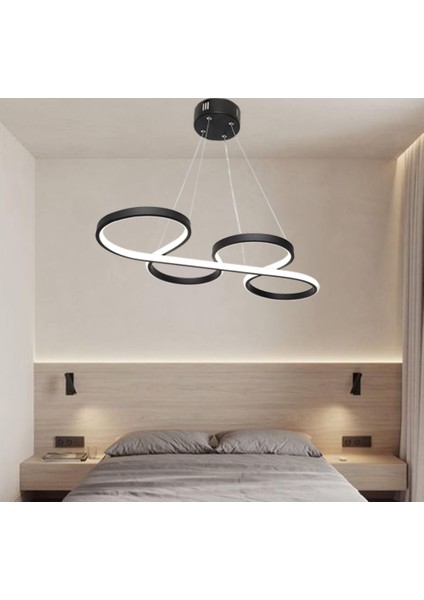 TT025-SY Yılan Modeli Mat Siyah LED Avize