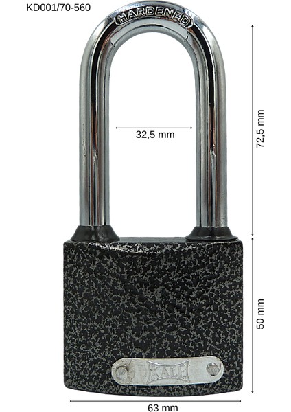 Döküm Uzun Kanca Asma Kilit 60 mm