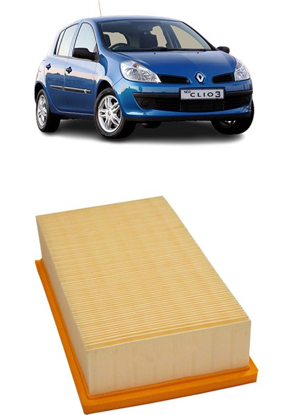 Renault Clio 3 4lü Karbon Filtre Bakım Seti 1.5 Dci 2005-2012 KİT2079F