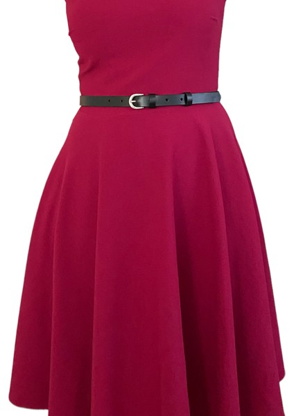 Deri Gümüş Tokalı Siyah Çok Ince Kadın Kemeri, 1.8 cm fiyatları