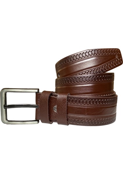 Kaliteli Deri, Kahverengi 4.5 cm Tek Parça Kot, Spor Kemer fiyatları