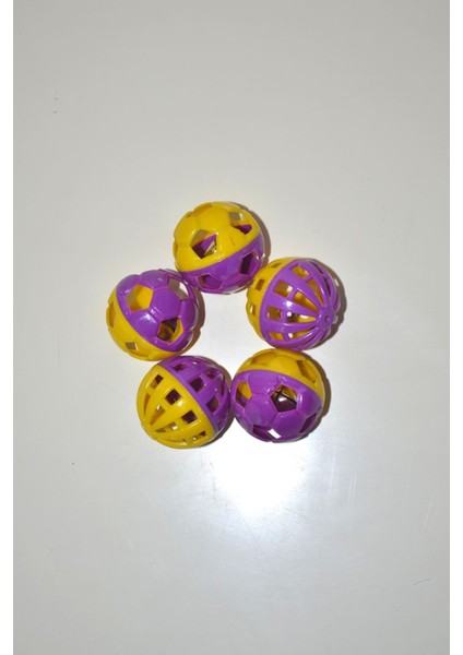 Greenpet 5 Adet Desenli Zilli Kedi Topu