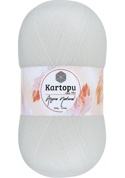 Angora Natural Beyaz K010 Ince Yeleklik Yünlü Ip 100GR