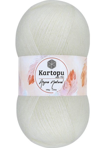 Angora Natural Açık Krem K013 Ince Yeleklik Yünlü Ip 100GR