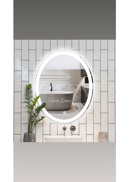 80*60 Elips Günışığı Ledli Dokunmatik Kumlamalı Ayna Banyo Aynası Ledli Ayna fiyatları