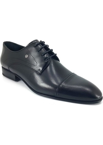 15059 Marcomen Günlük Klasik Erkek Deri Ayakkabı-Siyah