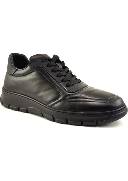 4502 Yumuşak Deri Erkek Günlük Ayakkabı-Siyah
