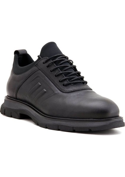 3815 Hakiki Deri Günlük Erkek Ayakkabı-Siyah