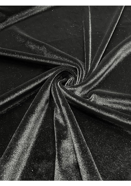 Siyah İthal Kadife Kumaş Çift En Metrelik