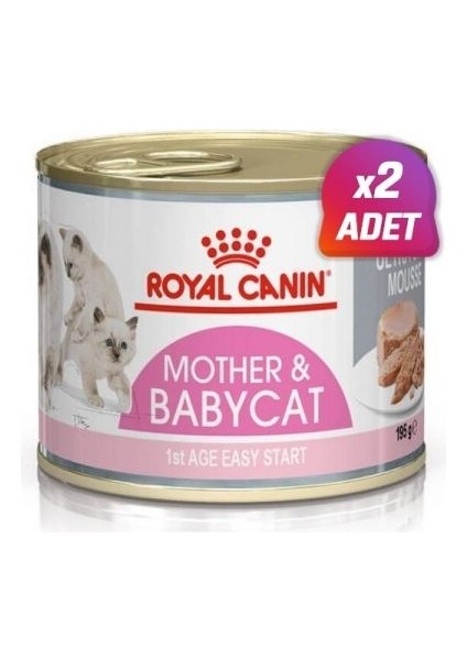 2 Adet Mother & Babycat Konserve Yavru Kedi Maması 195 gr