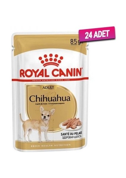 24 Adet Chihuahua Adult Pouch Konserve Köpek Maması 85 gr