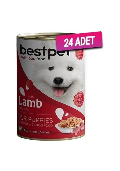 24 Adet Kuzulu Jöleli Yavru Köpek Konservesi 400 gr