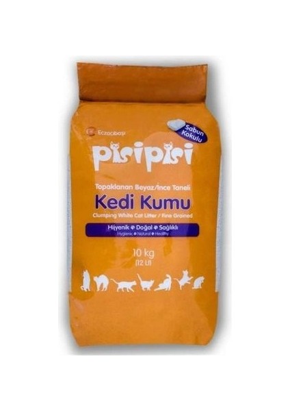Sabunlu Topaklanan Bentonit Kedi Kumu Ince 10 kg