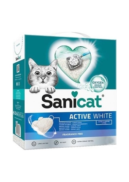 Active White Ultra Topaklanan Kedi Kumu 10 Lt