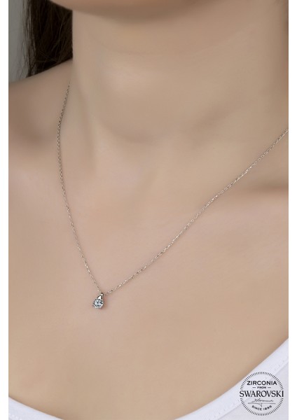 Swarovski Crystal Damla 925 Ayar Gümüş Kolye