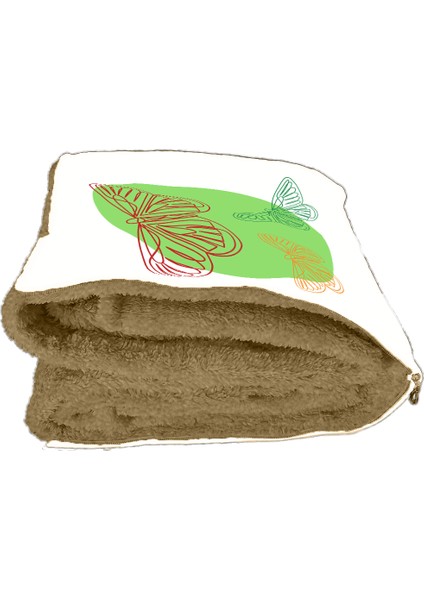 Çizgi Kelebek Desenli Opsiyonel Battaniyeli Yastık 38 x 38 cm fiyatları