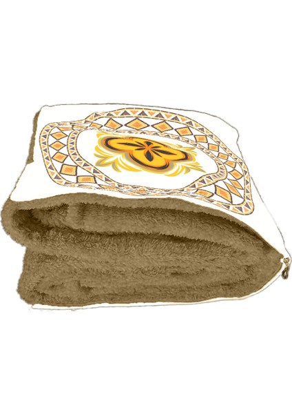 Etnik Motif Desenli Opsiyonel Battaniyeli Yastık 38 x 38 cm