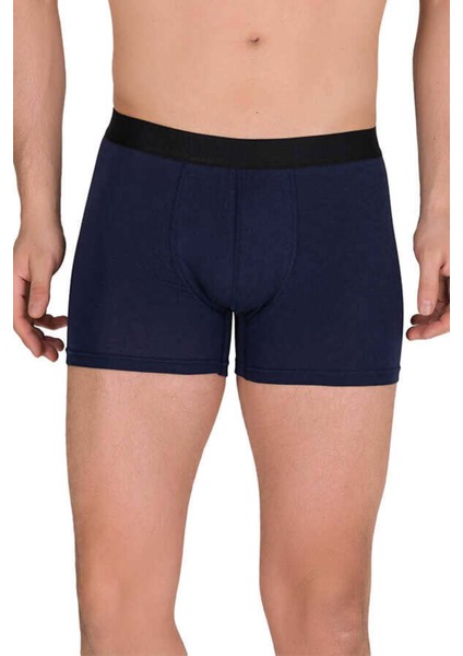 3 Adet Erkek 440676 Modal Likralı Esnek Erkek Boxer Lacivert