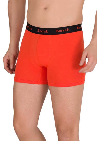 3 Adet Erkek 440676 Modal Likralı Esnek Erkek Boxer Oranj Neon