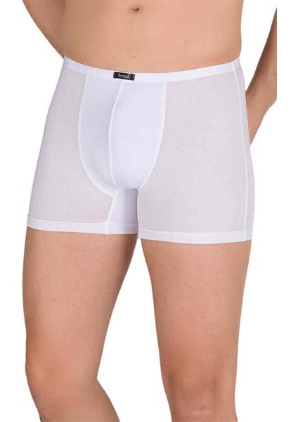 3 Adet Erkek 440688 Düz Modal Boxer Beyaz