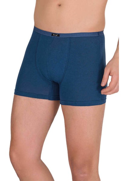 3 Adet Erkek 440688 Düz Modal Boxer Indigo