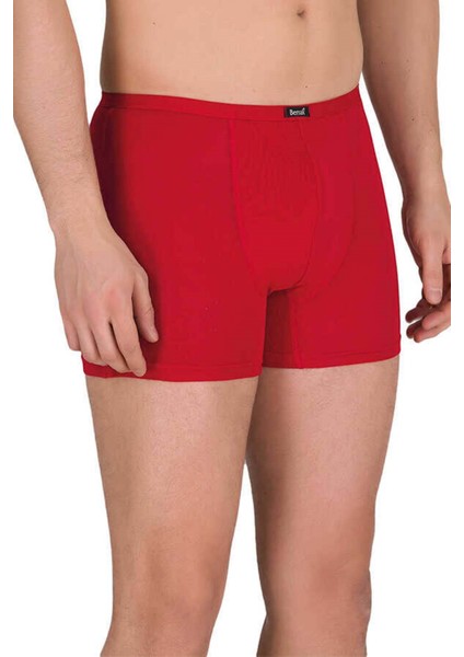 3 Adet Erkek 440688 Düz Modal Boxer Kırmızı