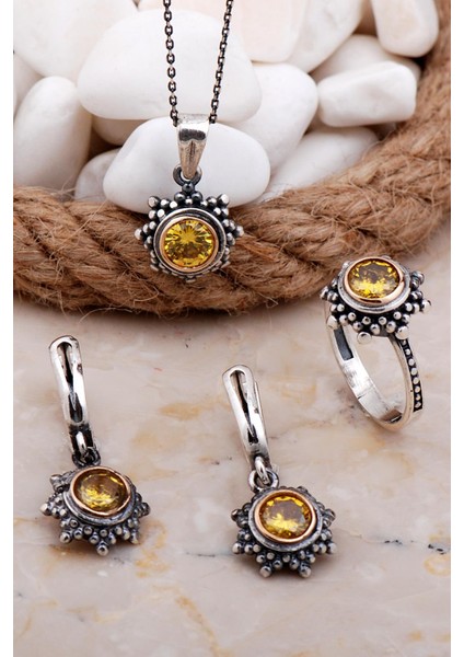 Topaz Taşlı Gümüş Set 2571