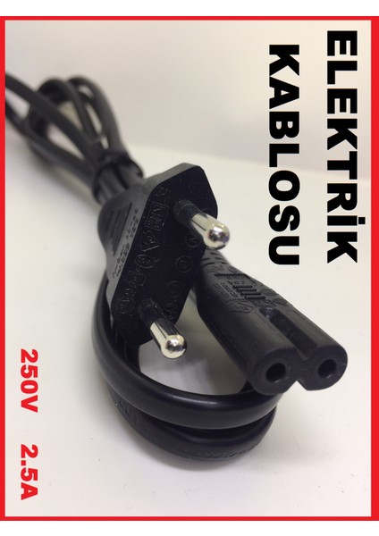 Ata Elektronik 1.5mt 1.5 Metre Ps5 Ps3 Ps4 Uyumlu Güç Kablosu Teyp Power Kaliteli Güç Kablosu Kablo Çift Oluklu 220V