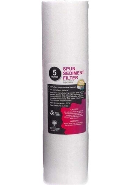 Aquline Açık Kasa Su Arıtma Cihazı 5 Mikron Sediment Spun Filtre