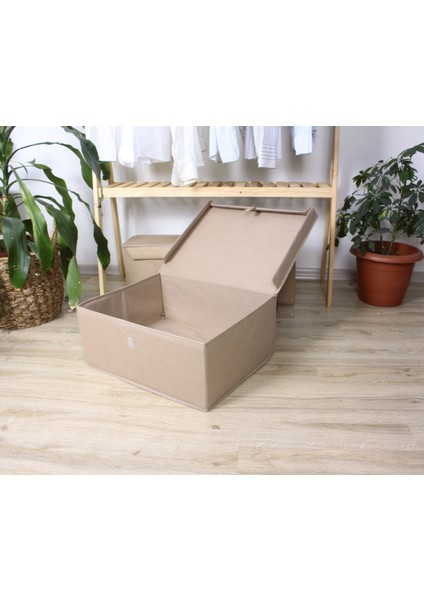 3 Adet Kapaklı Çok Amaçlı Hurç, Kutu Baza Altı Hurç 60X40X30 Cm BEJ fiyatları