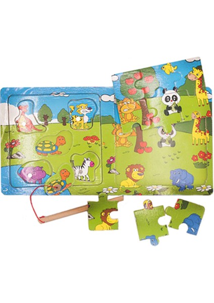 Ahşap Hayvan Tutma Puzzle