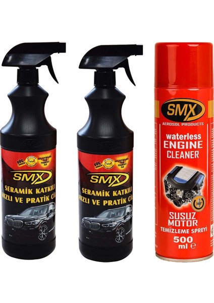 Seramik Cila / Hızlı Cila / Pratik Cila 2 Adet / Susuz Motor Temizleme ve Koruma Spreyi