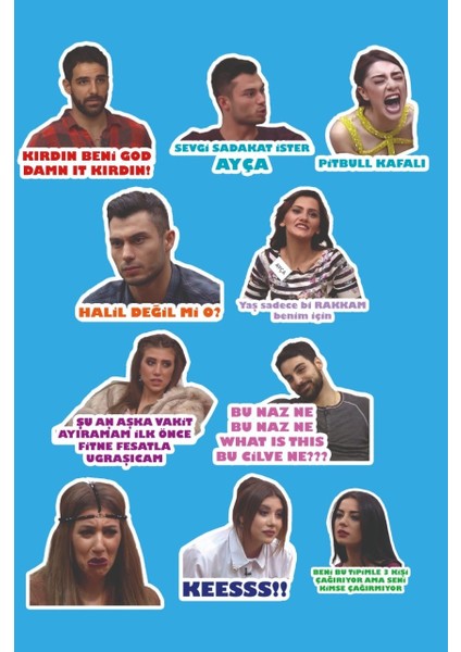 Kısmetse Olur 10'lu Laptop Notebook Tablet Sticker Seti