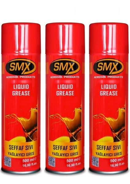 Sıvı Gres Yağlama Spreyi 500 ml 3 Adet