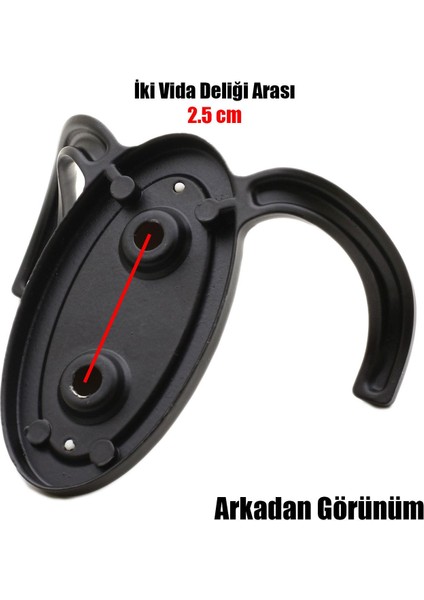 Seçil Vestiyer Duvar Askısı Dolap Elbise Askılığı Mat Siyah Metal Askı