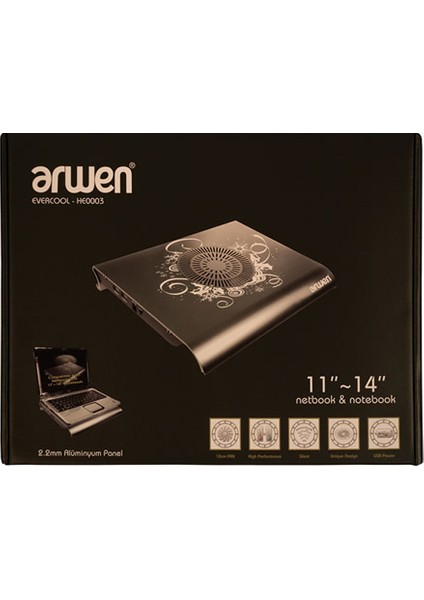 Evercool 11"-14" Fanlı Notebook Soğutucu Gri