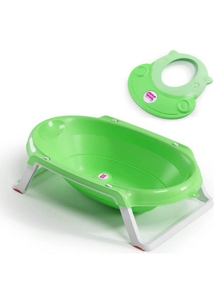 Onda Slim Katlanır Bebek Küveti & Hippo Banyo Siperliği / Yeşil