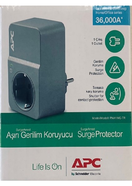 Schneider Electric Apc Tekli Akım Korumalı Priz 230V 918 Joulegri