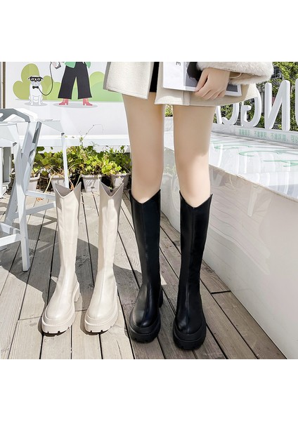 BH14H789G15342 Siyah Kadın Botlar Martin Botları Motosiklet Botları Kaymaz ve Aşınma Direnci Gündelik Ayakkabılar (Yurt Dışından) indirimleri