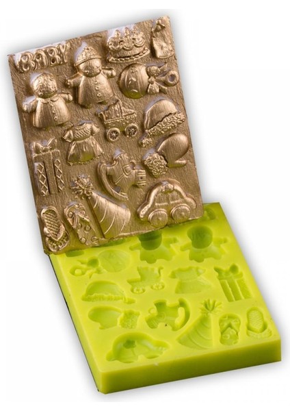Silikon Kalıp A,yeşil Bebek Set