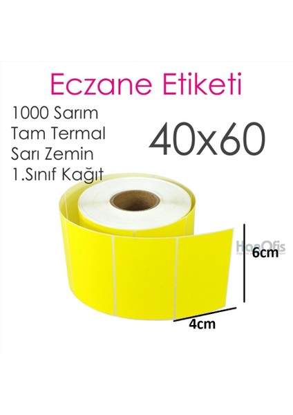 Ilaç Tarif Etiketi 40X60 cm 1000'LI
